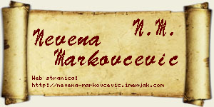 Nevena Markovčević vizit kartica